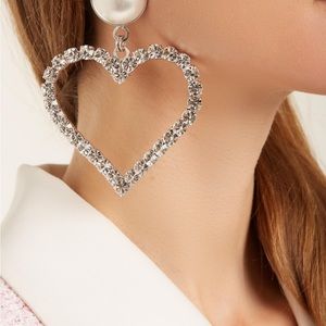 Alessandra Rich crystal clip on earrings